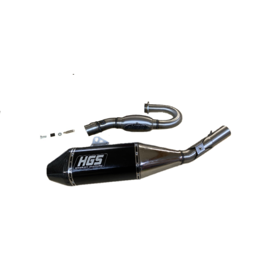 Ligne complète inox alu Noir embout carbone HGS KTM 250 SX F 2023 - 2024 HUSQVARNA 250 FC 2023 - 2024