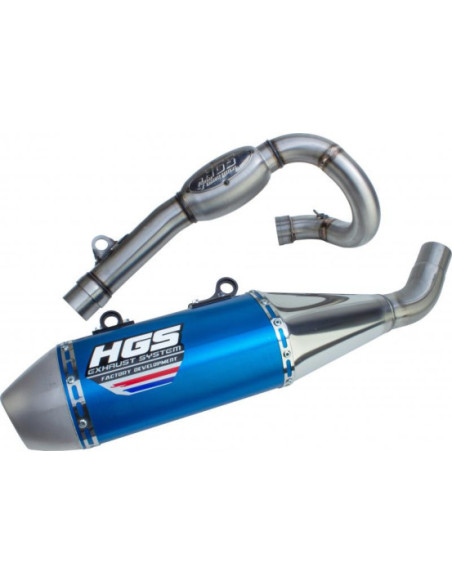 Ligne complète alu bleu HGS Kawasaki KX-F 250 2020