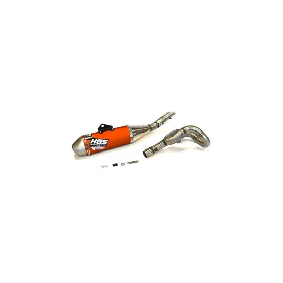 Ligne complète alu orange HGS KTM 350 SXF 2019-2021 Husqvarna 350 FC 2019-2021 GasGas 350 MCF 2021