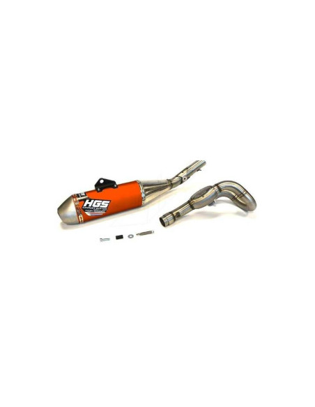 Ligne complète alu orange HGS KTM 350 SXF 2019-2021 Husqvarna 350 FC 2019-2021 GasGas 350 MCF 2021