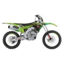Kit déco avec housse de selle BLACKBIRD Replica Kawasaki 2020 Kawasaki 250 KXF 2017-2019