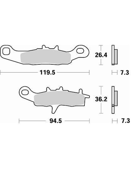 Plaquettes de frein BRAKING 812 CM44