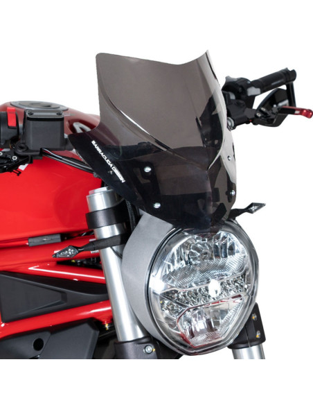 Saute vent AEROSPORT BARRACUDA Ducati 797 - 821 - 1200 Monster Noir clair