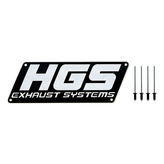 Plaque aluminium HGS silencieux 4T