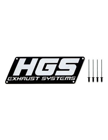 Plaque aluminium HGS silencieux 4T