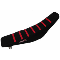 Housse de selle CrossX Racing avec bandes Honda 450 CRF-R 2017-2018 250 CRF-R 2018 Noir-Noir-Rouge