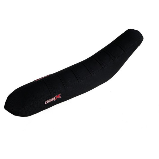 Housse de selle CrossX Racing avec bandes Kawasaki 250 KXF 2013-2016 450 KXF 2012-2015 Noir