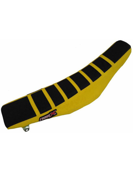 Housse de selle CrossX Racing avec bandes Suzuki 250 RMZ 2010-2018 450RMZ 2008-2017 Noir-Jaune