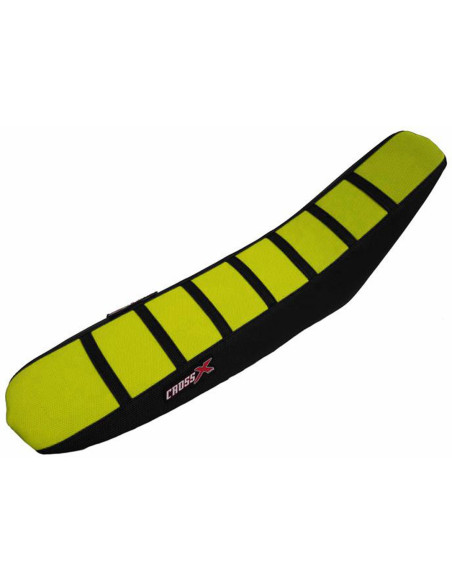 Housse de selle CrossX Racing avec bandes Suzuki 250 RMZ 2010-2018 450RMZ 2008-2017 Jaune-Noir-Noir