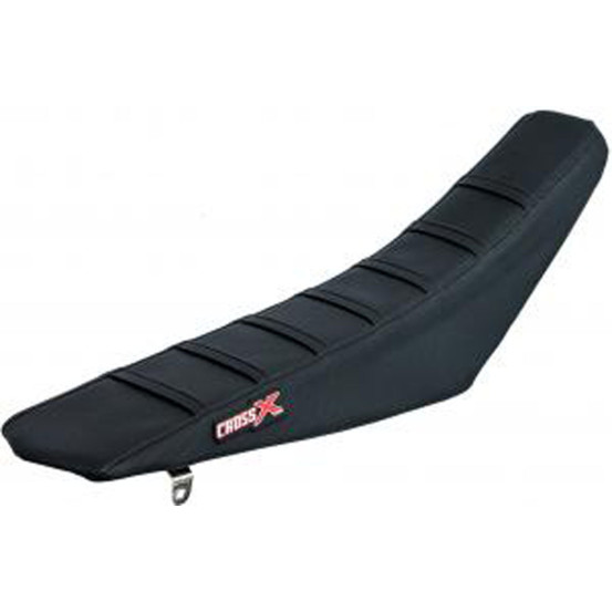 Housse de selle CrossX Racing avec bandes Suzuki 125 RM 2001-2007 250 RM 2001-2009 Noir