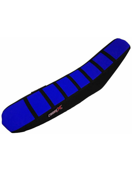 Housse de selle CrossX Racing avec bandes Yamaha 250 YZ-F 2014-2018 450 YZ-F 2014-2017 Bleu-Noir-Noir