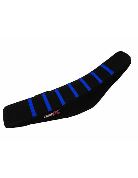 Housse de selle CrossX Racing avec bandes Yamaha 250 YZF 2019-2020 450 YZ-F 2018-2020 Noir-Noir-Bleu