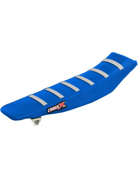 Housse de selle CrossX avec bandes Yamaha 250 YZ-F 2019-2023 450 YZ-F 2018-2022 450 WR-F 2019-2023 Bleu-Bleu-Blanc