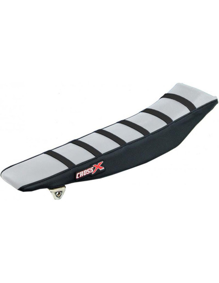 Housse de selle CrossX avec bandes Yamaha 250 YZ-F 2019-2023 450 YZ-F 2018-2022 450 WR-F 2019-2023 Blanc-Noir-Noir