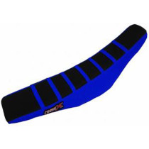 Housse de selle CrossX Racing avec bandes Yamaha 65 YZ 2018-2019 Noir-Noir-Bleu