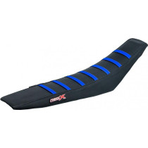 Housse de selle CrossX Racing avec bandes Husqvarna 125/250 TC 125/250/300/310/450 TE 250/350/450 FC 250/350/450/501 FE Noir-..