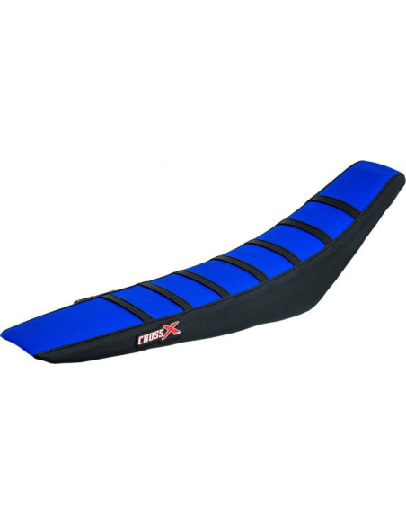 Housse de selle CrossX avec bandes Husqvarna 85 TC 2013-2017 Bleu-Noir-Noir