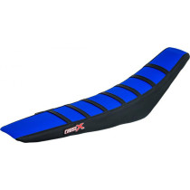 Housse de selle CrossX avec bandes Husqvarna 50 TC 2017-2023 Bleu-Noir-Noir