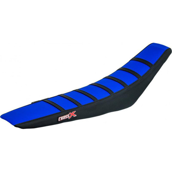 Housse de selle CrossX avec bandes Husqvarna 50 TC 2017-2023 Bleu-Noir-Noir