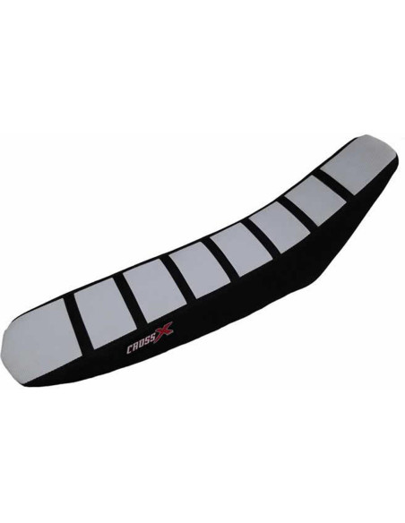 Housse de selle CrossX avec bandes Husqvarna 65 TC 2017-2023 Blanc-Noir-Noir
