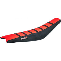 Housse de selle CrossX avec bandes Gas Gas EC-ECF 2012-2017 Rouge-Noir-Noir