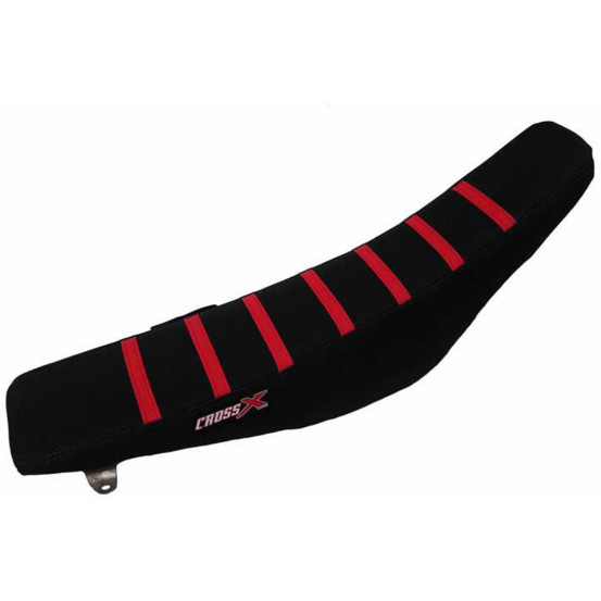 Housse de selle CrossX Racing avec bandes GAS GAS 250/300 EC 2018 Noir-Noir-Rouge
