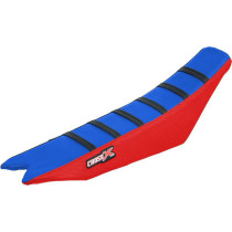 Housse de selle CrossX avec bandes BETA RR-RS 2013-2019 Bleu-Rouge-Noir