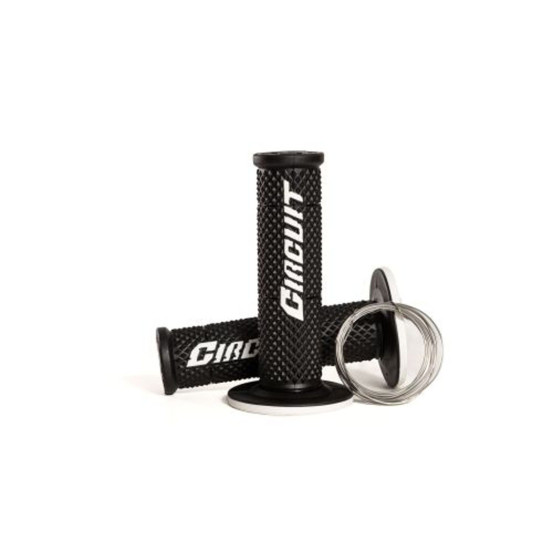 Poignées moto caoutchouc V CIRCUIT EQUIPMENT Blanc