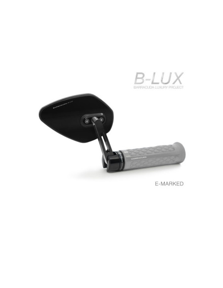 Rétroviseurs embouts de guidon SKIN-X BAR END B-LUX BARRACUDA Noir