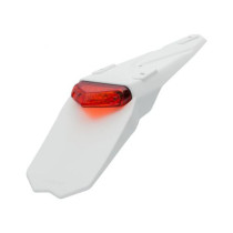 Bavette arrière enduro avec feu Mantis CIRCUIT EQUIPMENT Blanc/Rouge