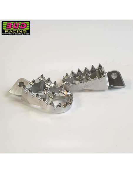 Cale Pieds BUD RACING ALU 7075 et INOX pour Honda 125/250 CR 2002-2007 250/450 CRF R 2002-2021