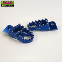 Cale Pieds BUD RACING ALU 7075 et INOX KTM / SHERCO / BETA - Bleu