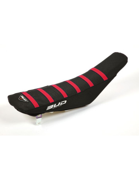 Housse de selle BUD Full Traction BETA 2tps / 4tps 2019 - 2024 Noir Rouge Bandes Rouges