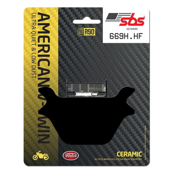 Plaquettes de frein SBS 669 H.HF Céramique