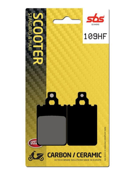 Plaquettes de frein SBS 109 HF Céramique