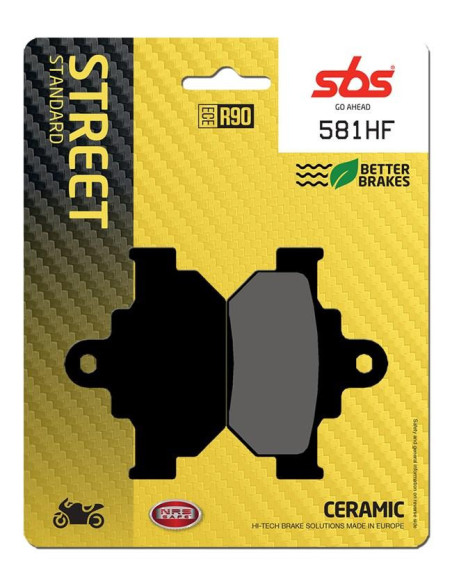 Plaquettes de frein SBS 581 HF Céramique