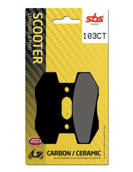 Plaquettes de frein SBS 103 CT Carbone Céramique
