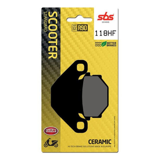 Plaquettes de frein SBS 118 HF Céramique