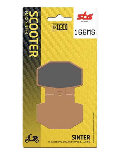 Plaquettes de frein SBS 166 MS Evo Sinter