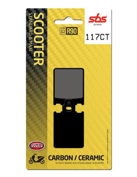 Plaquettes de frein SBS 117 CT Carbone Céramique