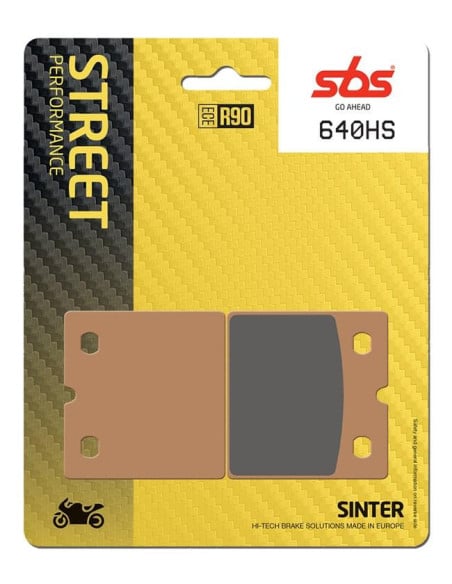 Plaquettes de frein SBS 640 HS Evo Sinter