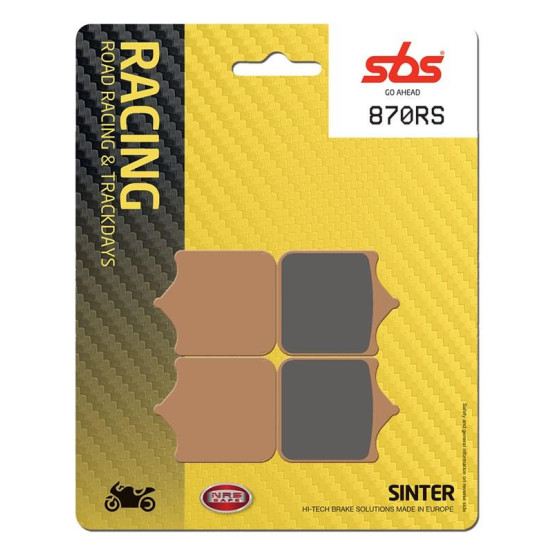 Plaquettes de frein SBS 870 RS métal fritté