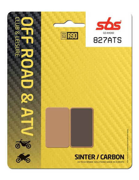 Plaquettes de frein SBS 827 ATS Sinter Carbone