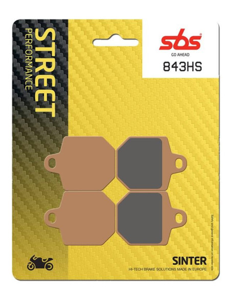 Plaquettes de frein SBS 843 HS Evo Sinter