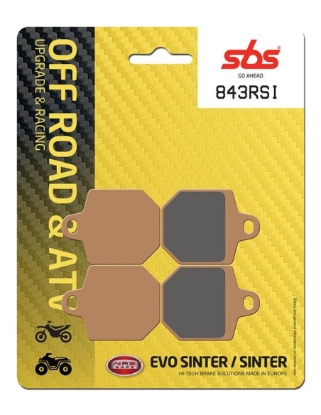Plaquettes de frein SBS 843 RSI Sinter - Evo Sinter