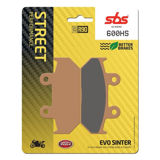 Plaquettes de frein SBS 600 HS Evo Sinter