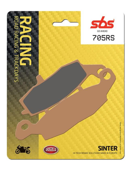 Plaquettes de frein SBS 705 RS métal fritté