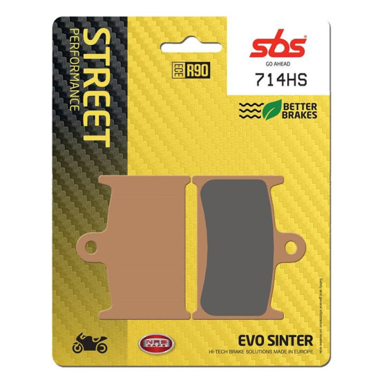 Plaquettes de frein SBS 714 HS Evo Sinter