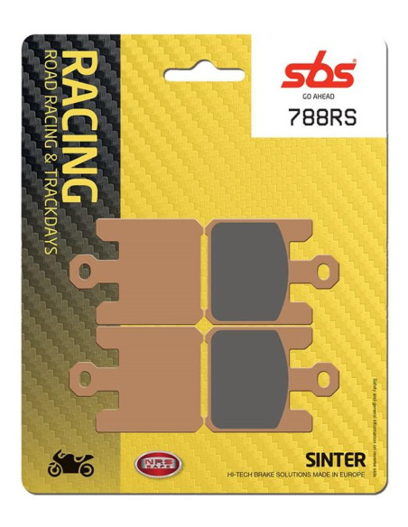 Plaquettes de frein SBS 788 RS métal fritté