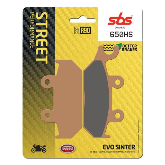 Plaquettes de frein SBS 650 HS Evo Sinter